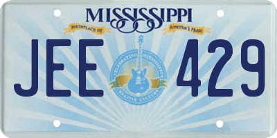 MS license plate JEE429