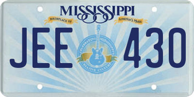 MS license plate JEE430