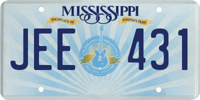 MS license plate JEE431