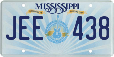 MS license plate JEE438