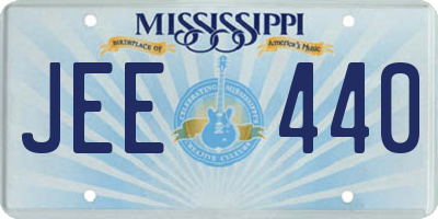 MS license plate JEE440