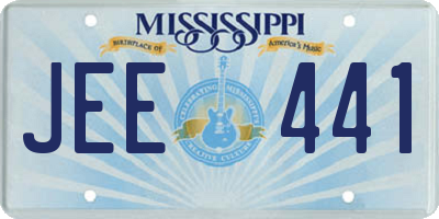 MS license plate JEE441