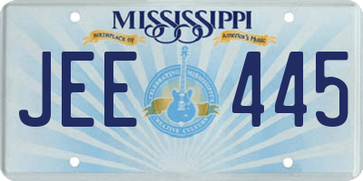 MS license plate JEE445