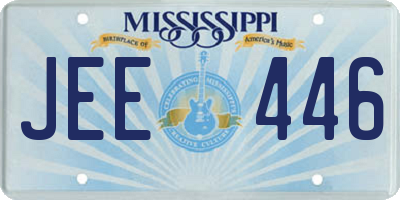 MS license plate JEE446