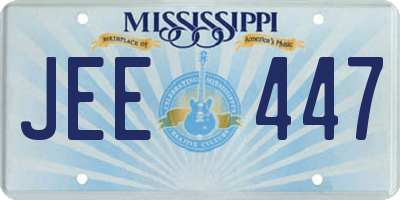 MS license plate JEE447