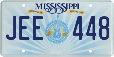 MS license plate JEE448