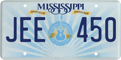 MS license plate JEE450