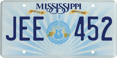 MS license plate JEE452