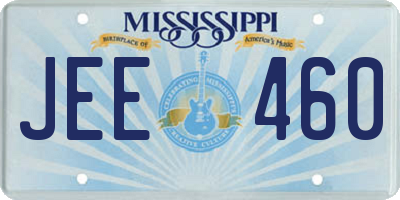 MS license plate JEE460