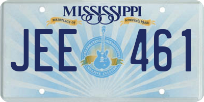 MS license plate JEE461