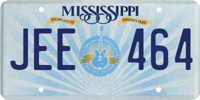 MS license plate JEE464