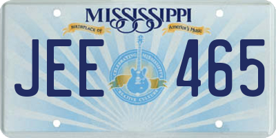 MS license plate JEE465
