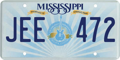 MS license plate JEE472