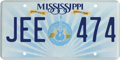 MS license plate JEE474