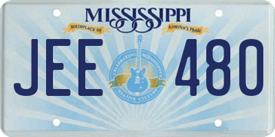 MS license plate JEE480