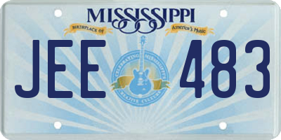 MS license plate JEE483