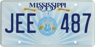 MS license plate JEE487