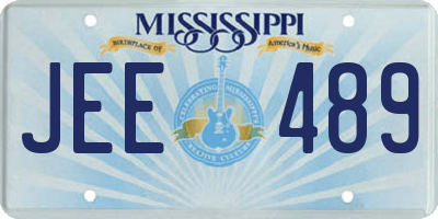 MS license plate JEE489