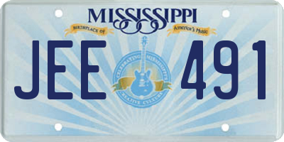 MS license plate JEE491