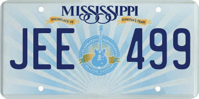 MS license plate JEE499