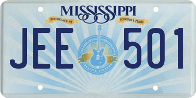 MS license plate JEE501