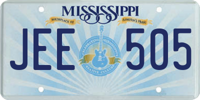 MS license plate JEE505
