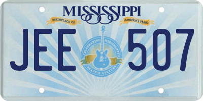 MS license plate JEE507