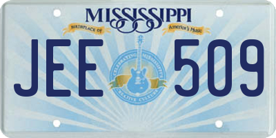 MS license plate JEE509