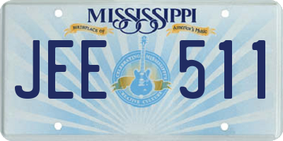 MS license plate JEE511