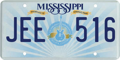 MS license plate JEE516