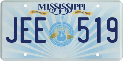 MS license plate JEE519