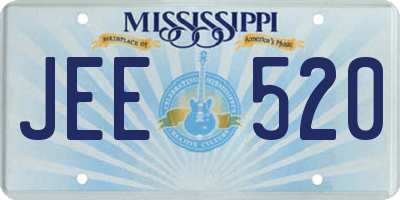 MS license plate JEE520