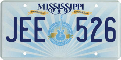 MS license plate JEE526