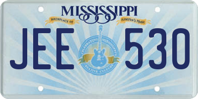 MS license plate JEE530