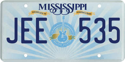MS license plate JEE535