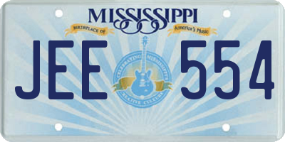 MS license plate JEE554