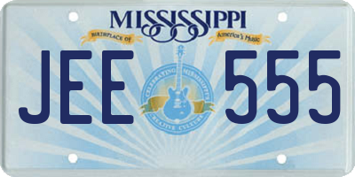 MS license plate JEE555