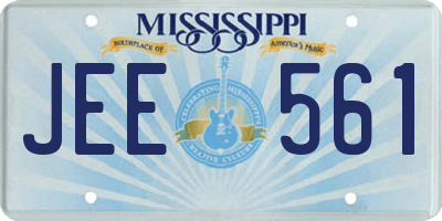 MS license plate JEE561