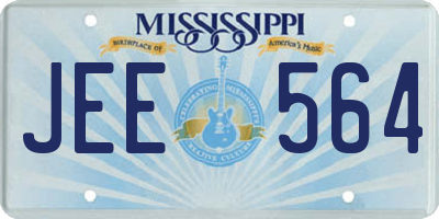 MS license plate JEE564