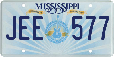 MS license plate JEE577