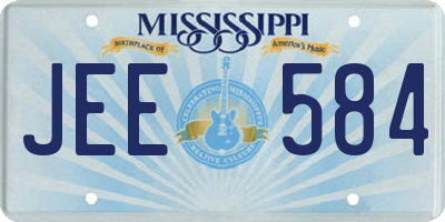 MS license plate JEE584