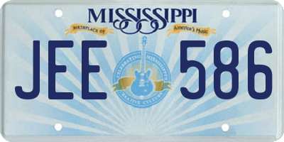 MS license plate JEE586