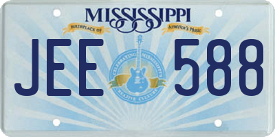 MS license plate JEE588