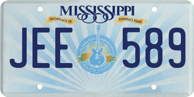 MS license plate JEE589