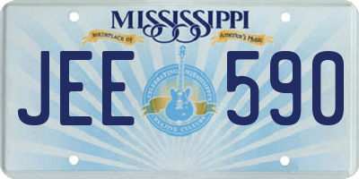 MS license plate JEE590