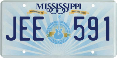MS license plate JEE591
