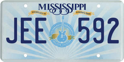 MS license plate JEE592
