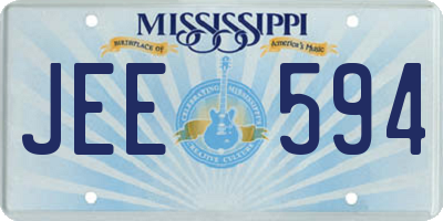 MS license plate JEE594