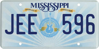 MS license plate JEE596