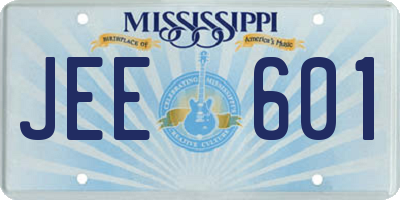 MS license plate JEE601